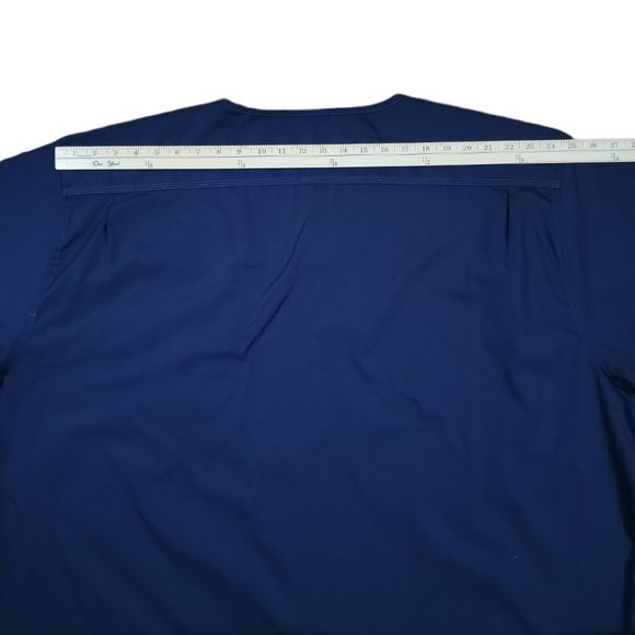 Carhartt Mens Ripstop Utility Scrub Top Sz 3X Navy Medical Shirt - Picture 8 of 8